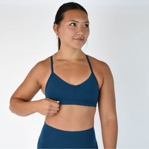 Fleo Reinette Sports Bra size small sailor blue no pads